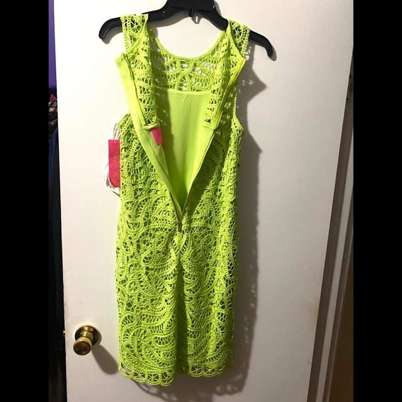 Lily Pulitzer Siesta Shift Matcha Green Knit Lace Dress - Picture 8 of 13